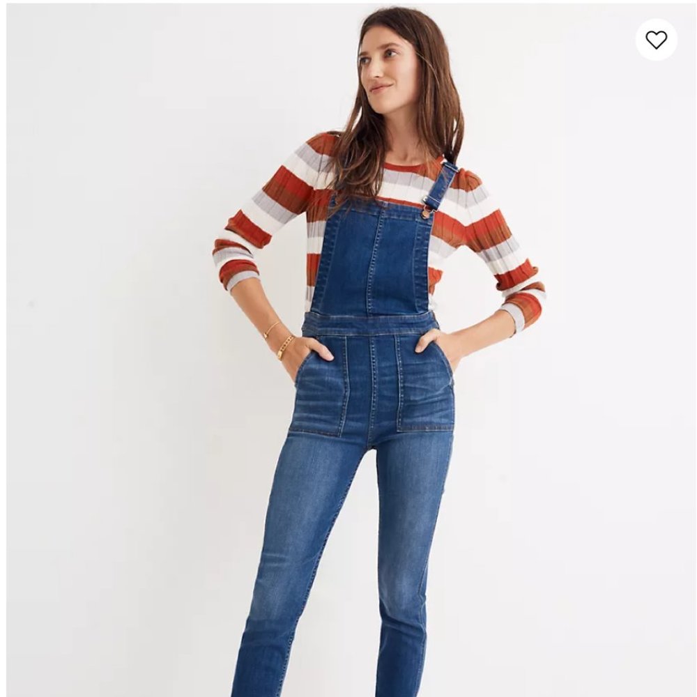 Madewell Skinny Overalls in Santiago Wash Size XL NWT